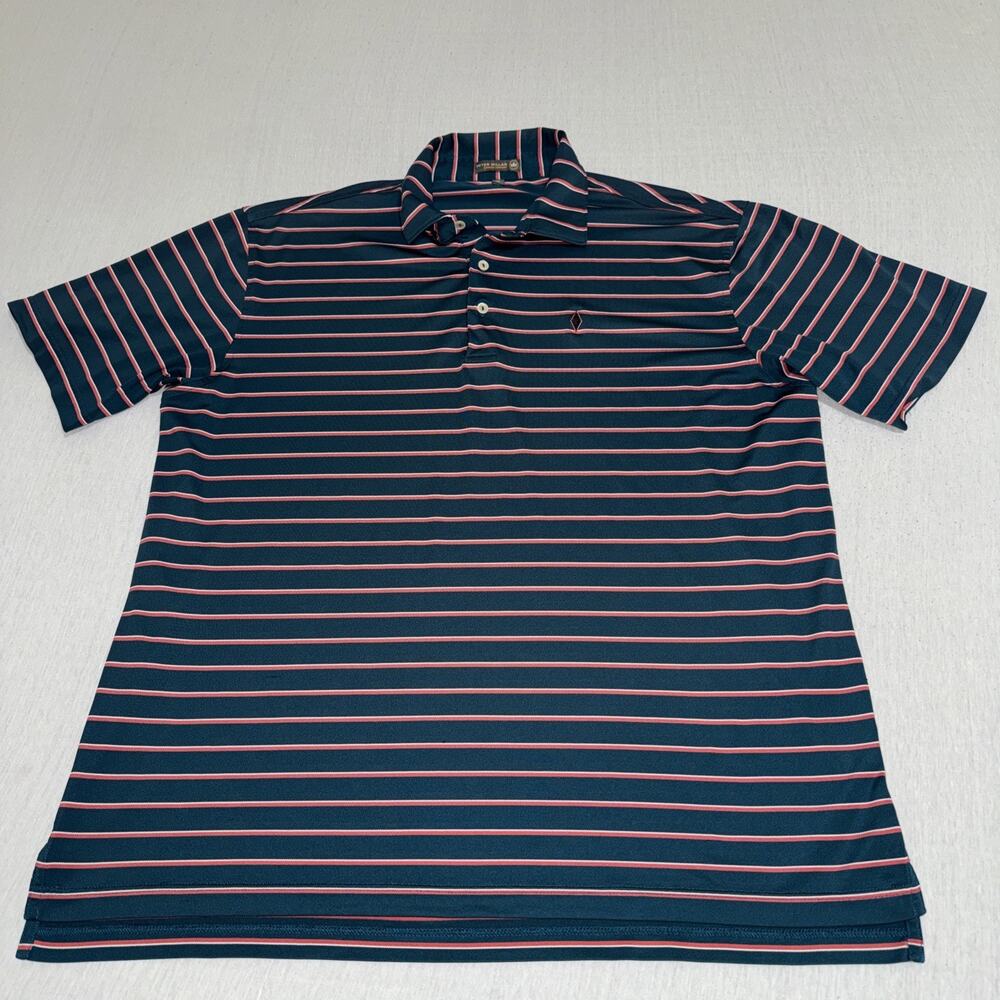 PETER MILLAR SHIRT SUMMER COMFORT POLO XL - Plink Stripe EUC